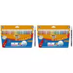 BIC Kids Rotuladores Lavables para Niños, Óptimo para material escolar y de oficina