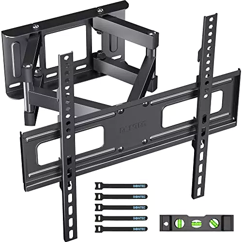 BONTEC Soporte de Pared para TV Inclinable y Giratorio 23-70 Pulgadas, MAX VESA 400x400mm