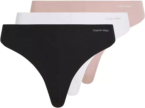 Calvin Klein Braguitas Tipo Tanga Invisibles de Algodón sin Costuras para Mujer