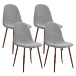 CangLong Sillas de Cocina Modernas con Patas de Metal y Respaldo Ergonómico