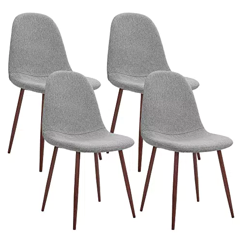 CangLong Sillas de Cocina Modernas con Patas de Metal y Respaldo Ergonómico