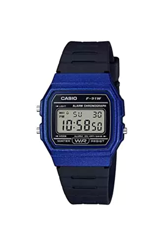Casio Reloj Digital Unisex de Cuarzo F-91WM-2AEF con Correa de Resina