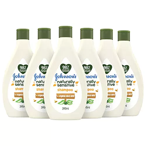Champú Johnson's Naturally Sensitive con aloe vera orgánico para pieles sensibles