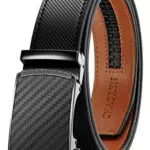 CHAOREN Cinturón de Cuero para Hombre con Hebilla Automática Ajustable