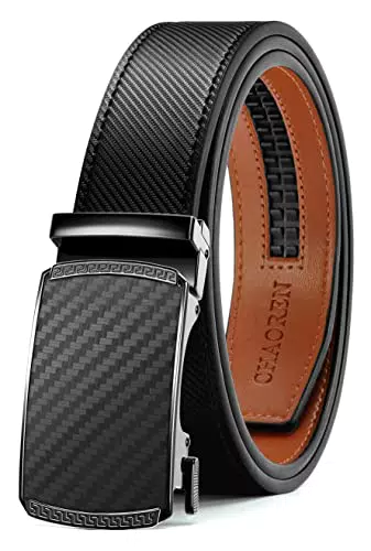 CHAOREN Cinturón de Cuero para Hombre con Hebilla Automática Ajustable