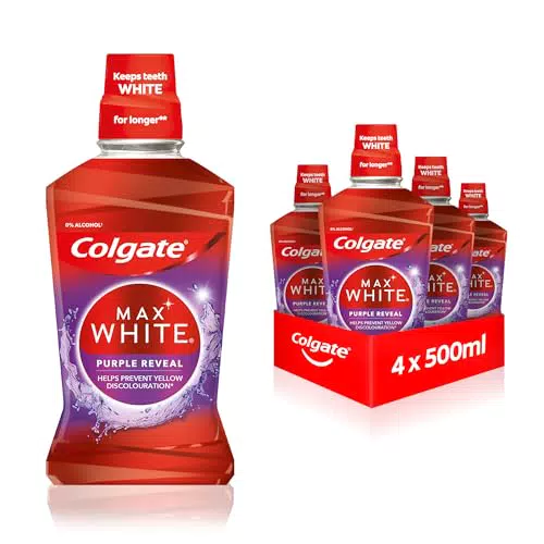 Colgate Enjuague Bucal Max White Reveal - Dientes más blancos, sin alcohol