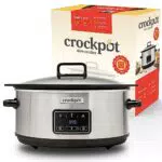 Crockpot Olla digital de cocción lenta Sizzle & Stew 6.5 L, acero inoxidable