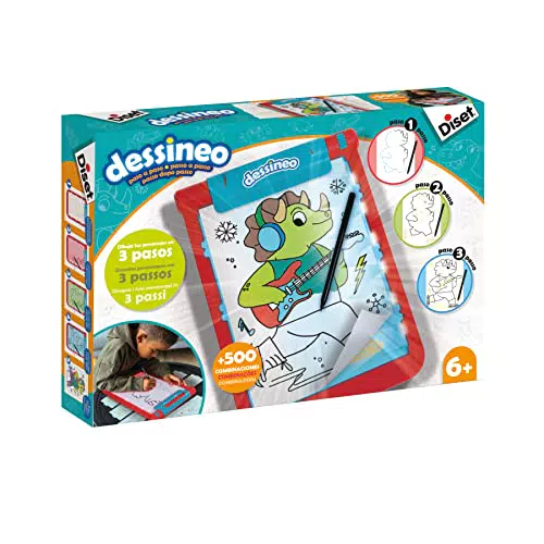 Diset Dessineo - Juguete educativo para aprender a dibujar personajes para niños