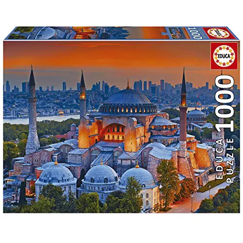 Educa Puzzle Hagia Sophia, Estambul con Pegamento Fix Puzzle para Adultos