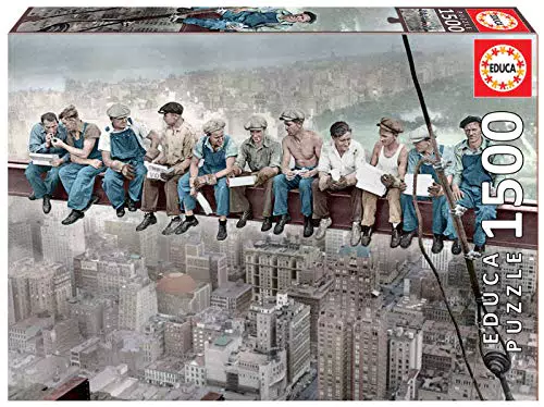 Educa Puzzle Almuerzo en Nueva York con Pegamento Fix Puzzle (16009)