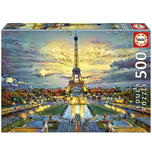 Educa Puzzle Torre Eiffel con Pegamento Fix Puzzle para Adultos a partir de 11 años