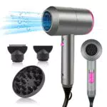 HappyGoo Secador de pelo iónico profesional con boquilla y 3 temperaturas