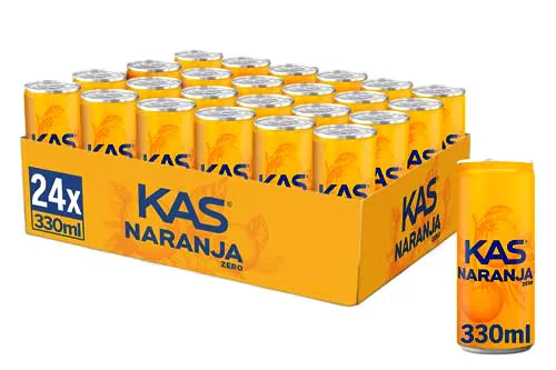Kas Naranja Zero - Refresco sin azúcar en lata de 330 ml