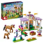 LEGO Friends Clase de Equitación con Mini Muñecas Aliya y Mia - Juego de Veterinaria