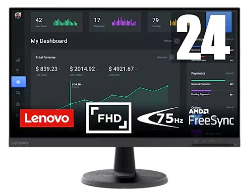 Lenovo D24-45 Monitor 24" Full HD 75Hz VA con HDMI y FreeSync
