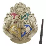 Paladone Luz Escudo de Hogwarts - Cartel Luminoso con Varita para Pared o Pie