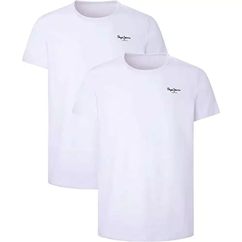 Pepe Jeans Pepe Tshirt 2P Underwear, Blanco, L para Hombre
