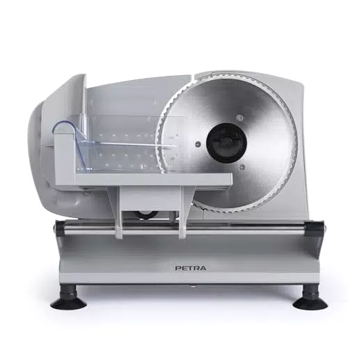 Petra PT4636VDE Rebanador de alimentos eléctrico con grosor ajustable 1-15mm