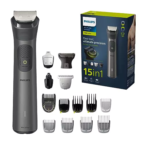 Philips MG7950/15 - Recortadora de Barba 15 en 1, Uso Seco y Húmedo, Recargable