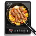 AMZCHEF Placa de inducción simple con 10 niveles de temperatura y temporizador