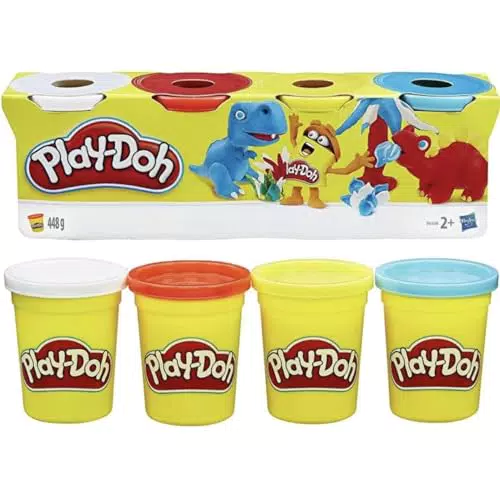Hasbro Play-Doh B5517 - Pack de 4 Botes de Plastilina Surtida