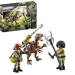 Playmobil Dino Rise 71264 - Dinosaurio Deinonychus con cañón giratorio para niños