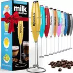 Powerlix Espumador de Leche Eléctrico de Mano - Batidora de Café y Capuchino