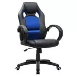 SONGMICS OBG56L Racing - Silla de Escritorio de Oficina Ergonómica Regulable con Ruedas