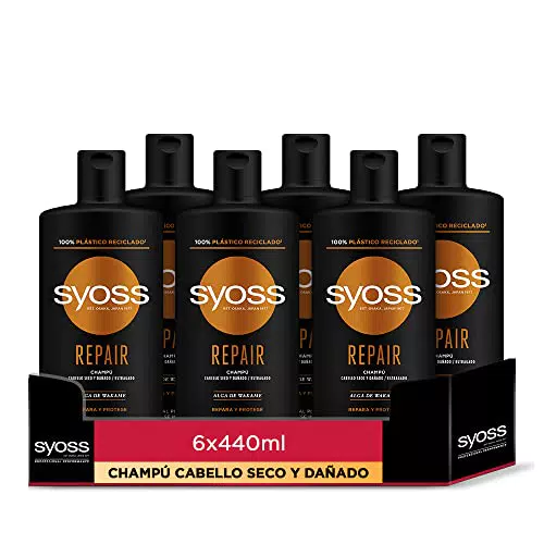 Syoss Champú Repair para cabello seco y dañado - Repara y protege en profundidad