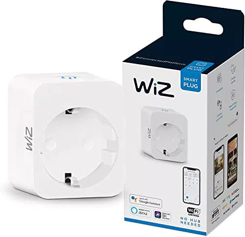 Wiz Enchufe Inteligente Wi-Fi con App, SpaceSense, Compatible con Alexa y Google Home