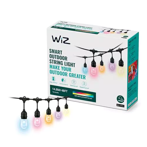 WiZ Guirnalda de Bombillas LED Inteligentes, Compatible con Alexa y Google Home