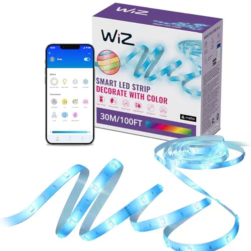 WiZ Tira LED inteligente 30m con control por App y compatibilidad con Alexa y Google Home