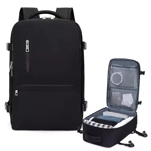 Xkdoai Mochila de Viaje para Cabina de Avión Impermeable y Antirrobo