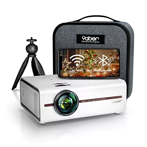 YABER V5 Proyector Portátil 4K con WiFi, Bluetooth y Conexiones HDMI/USB/VGA