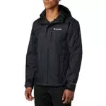 Columbia Hombre Chaqueta con Capucha, Black, XS