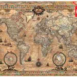 Educa Puzzle Mapamundi para Adultos con Pegamento Fix Puzzle