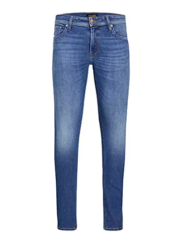 JACK & JONES Liam Original Am 014 Vaqueros Skinny, Azul