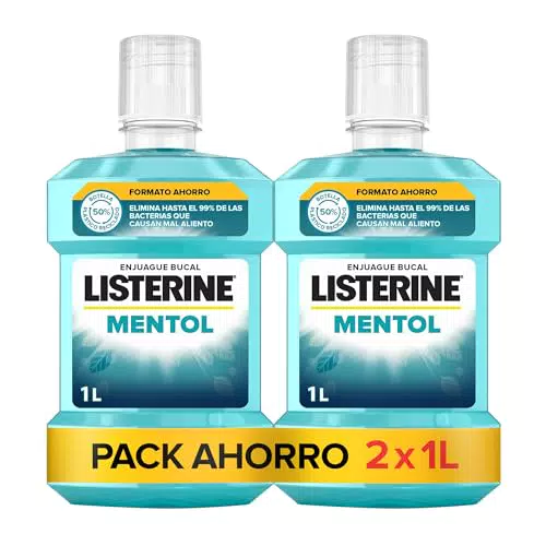 Listerine Enjuague Bucal, Sabor Mentol, Para Uso Diario