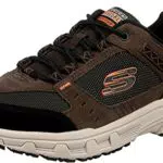Skechers Oak Canyon, Zapatillas Hombre, Chocolate Leather Pu Mesh Black Trim