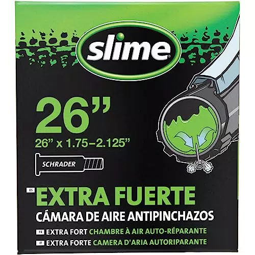 Slime Cámara Interior de Bicicleta con Sellante de Pinchazos, Válvula Schrader
