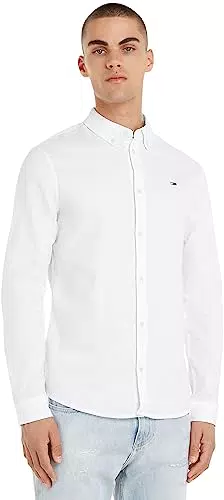 Tommy Jeans Camisa Oxford de Manga Larga Tjm Slim Stretch para Hombre