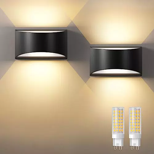 Tyreses Lámpara de Pared LED G9 Reemplazable para Interior y Exterior IP65