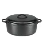 Amazon Basics - Horno holandés de hierro fundido con asa doble