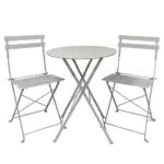 ASTAN HOGAR Conjunto de Mesa y Sillas Plegables para Balcón y Terraza AH-GR10010BL