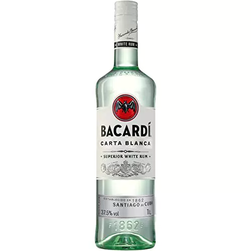 Bacardí Carta Blanca Ron Blanco Superior para Cócteles 100 cl
