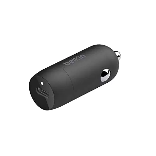 Belkin Cargador Rápido para Coche 30 W USB-C Power Delivery, Compatible con iPhone y Galaxy