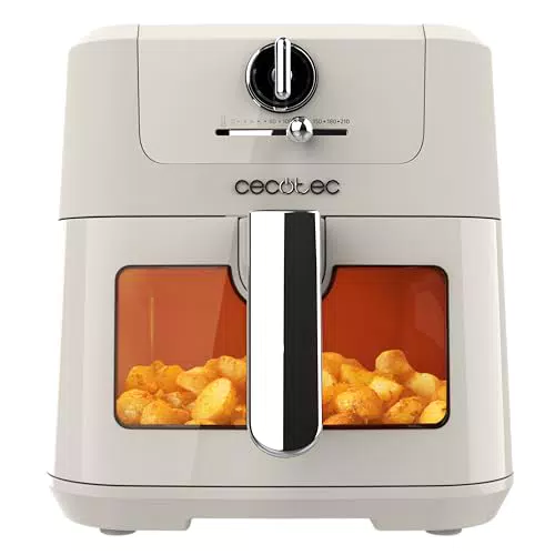 Cecotec Freidora de Aire sin Aceite 5 L Cecofry Antique 5000 Window 1500 W