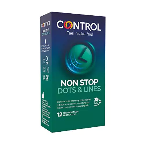 Control Preservativos Non Stop Dots & Lines - Condones para estimulación y efecto retardante