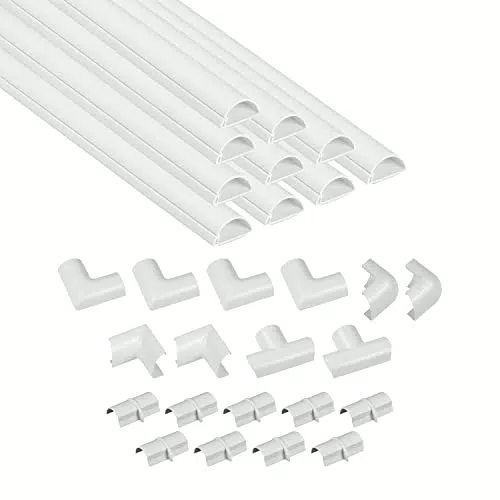 D-Line Canaletas adhesivas de PVC para cables - Solución organizadora y protectora