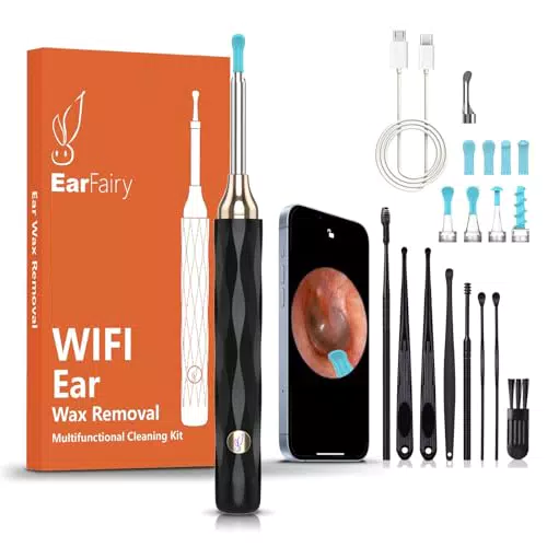 EarFairy Otoscopio Médico WiFi de Alta Definición con Puntas de Silicona